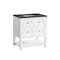 James Martin Vanities Breckenridge 30in Single Vanity, Bright White w/ 3 CM Charcoal Soapstone Top 330-V30-BW-3CSP - alternate 3